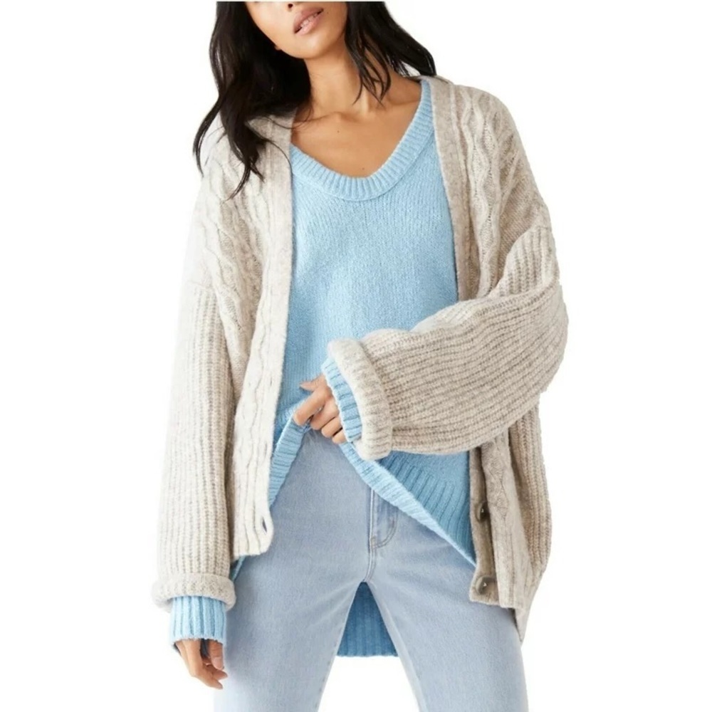 Free people Molly cable cardigan